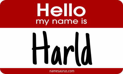 Hello my name is Harld png download