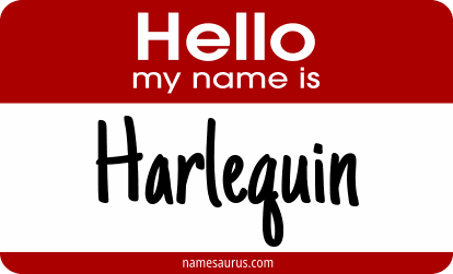 Hello my name is Harlequin png download