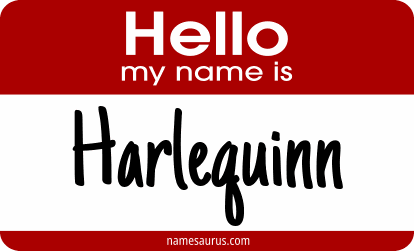 Hello my name is Harlequinn png download