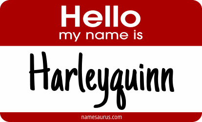 Hello my name is Harleyquinn png download