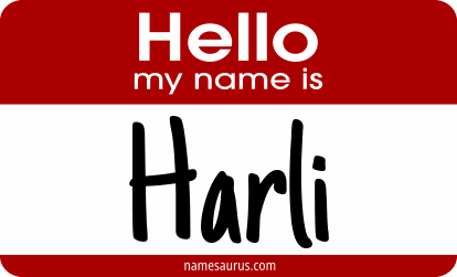 Hello my name is Harli png download