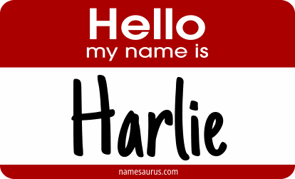 Hello my name is Harlie png download