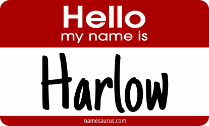 Hello my name is Harlow png download