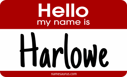 Hello my name is Harlowe png download