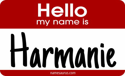 Hello my name is Harmanie png download