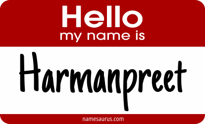 Hello my name is Harmanpreet png download