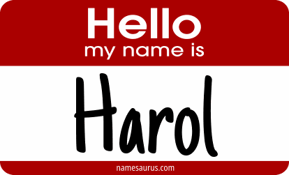 Hello my name is Harol png download