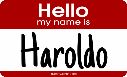 Hello my name is Haroldo png download