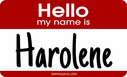 Hello my name is Harolene png download