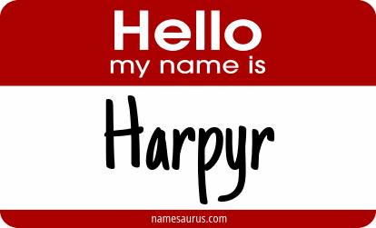 Hello my name is Harpyr png download