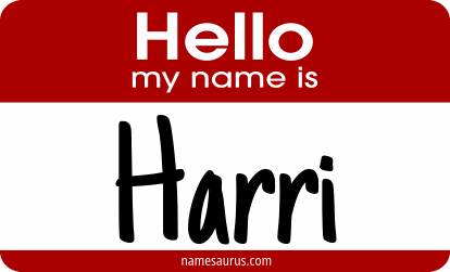 Hello my name is Harri png download