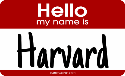 Hello my name is Harvard png download
