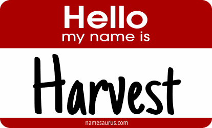 Hello my name is Harvest png download