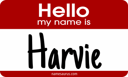 Hello my name is Harvie png download