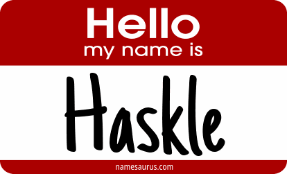 Hello my name is Haskle png download