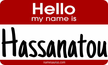 Hello my name is Hassanatou png download