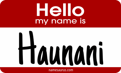 Hello my name is Haunani png download