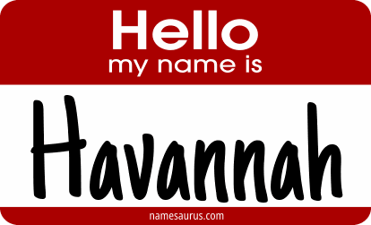 Hello my name is Havannah png download