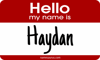 Hello my name is Haydan png download