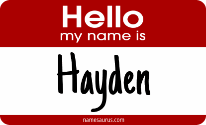 Hello my name is Hayden png download