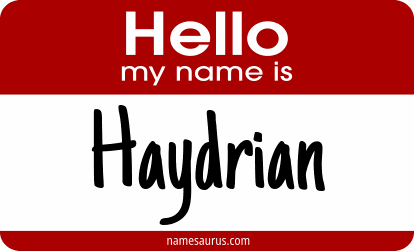 Hello my name is Haydrian png download