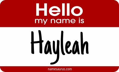 Hello my name is Hayleah png download