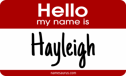 Hello my name is Hayleigh png download