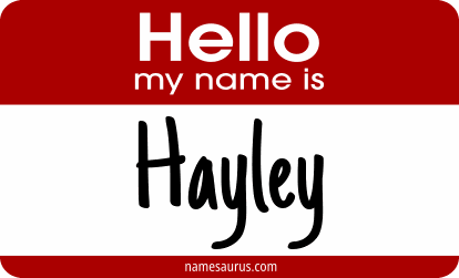 Hello my name is Hayley png download