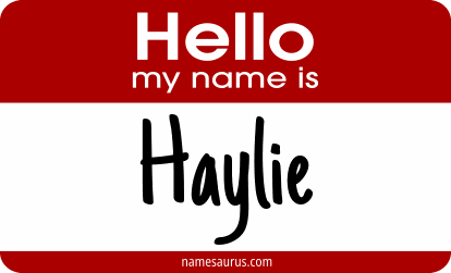 Hello my name is Haylie png download
