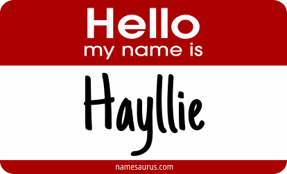 Hello my name is Hayllie png download