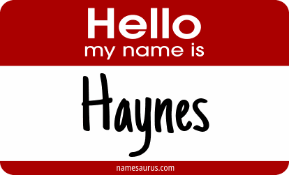 Hello my name is Haynes png download
