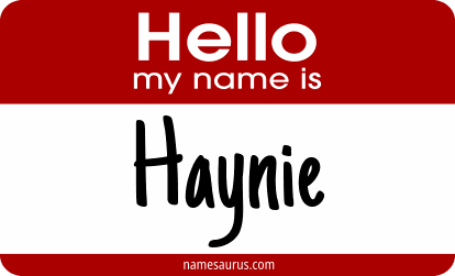 Hello my name is Haynie png download