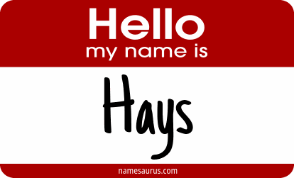 Hello my name is Hays png download