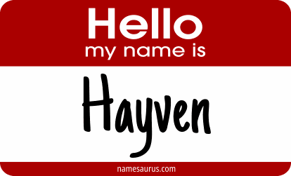 Hello my name is Hayven png download
