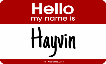 Hello my name is Hayvin png download