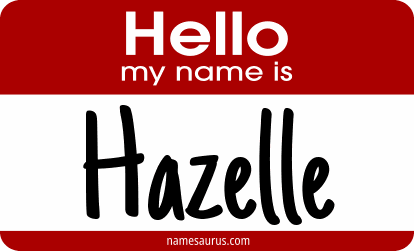 Hello my name is Hazelle png download