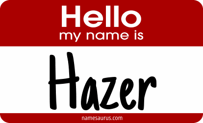 Hello my name is Hazer png download