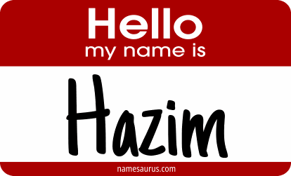 Hello my name is Hazim png download