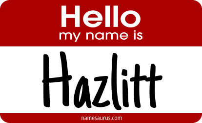 Hello my name is Hazlitt png download
