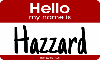 Hello my name is Hazzard png download