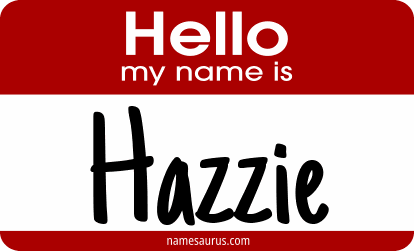 Hello my name is Hazzie png download