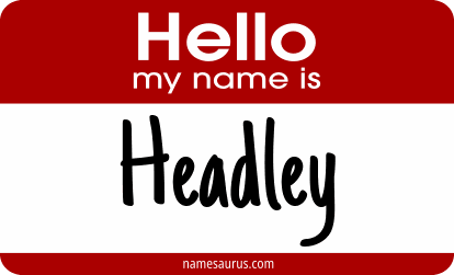 Hello my name is Headley png download