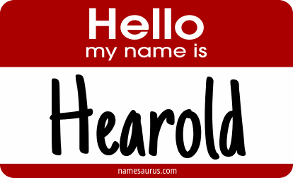 Hello my name is Hearold png download
