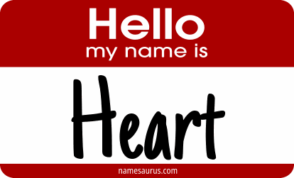 Hello my name is Heart png download