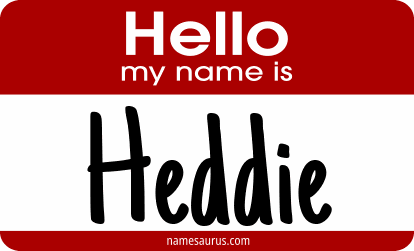 Hello my name is Heddie png download