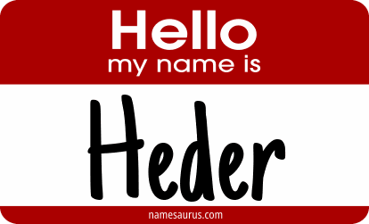 Hello my name is Heder png download