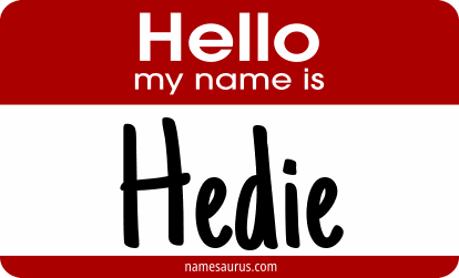 Hello my name is Hedie png download