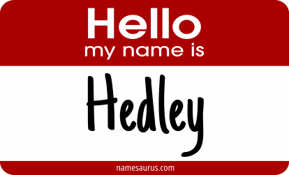 Hello my name is Hedley png download