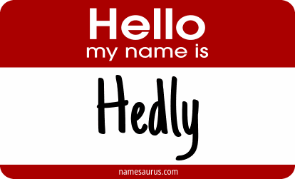Hello my name is Hedly png download