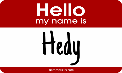 Hello my name is Hedy png download